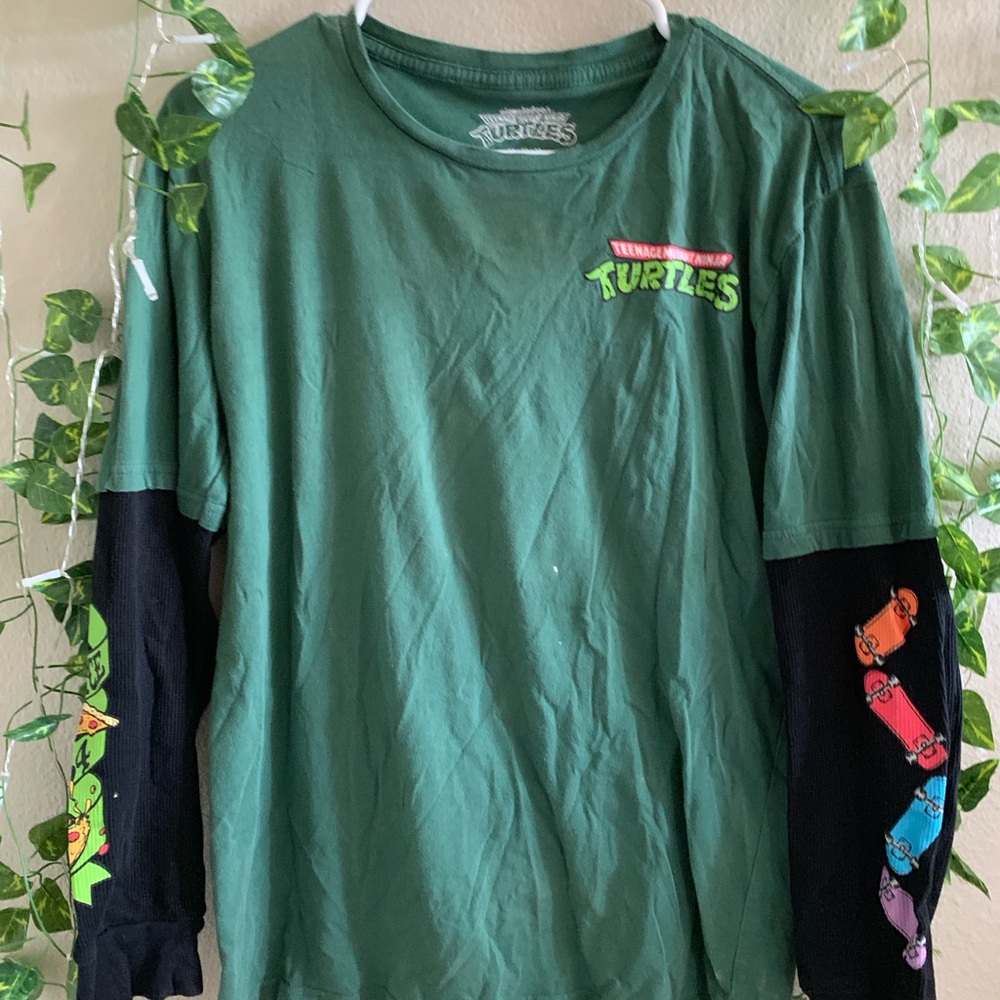 Nickelodeon Green Teenage Mutant Ninja Turtles Long Sleeve Tee